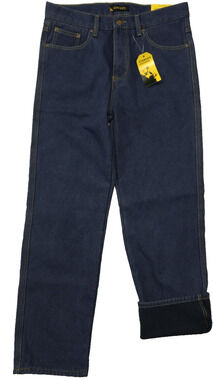 Stanley Fleece Lined Jeans Men's Size 32x32 Blue Straight Leg Workwear